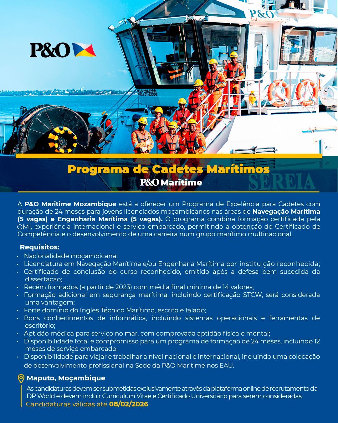 Programa de Excelência para Cadetes Marítimos